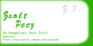 zsolt pecz business card